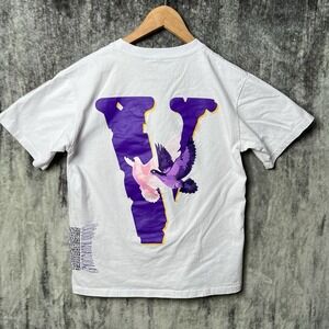 Vlone x Nav Good Intentions Album Promo White T Shirt Small Purple